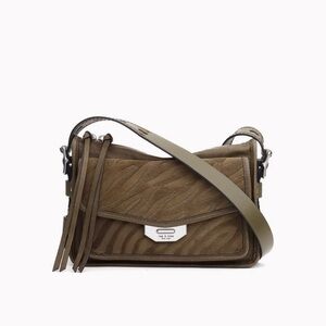 Rag and Bone SMALL FIELD MESSENGER Zebra Print Leather Crossbody